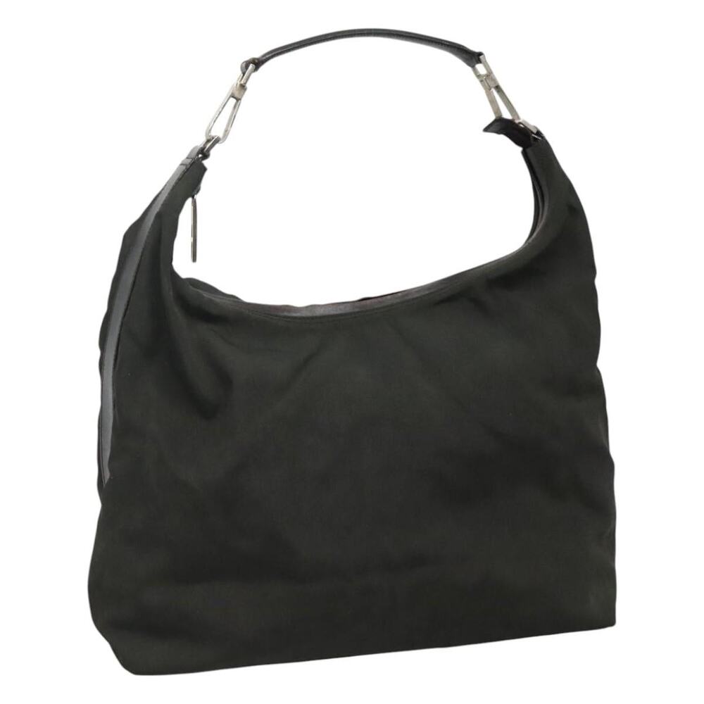 GUCCI Shoulder Bag Canvas Khaki